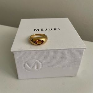 Mejuri candy dome orange citrone ring in size 6